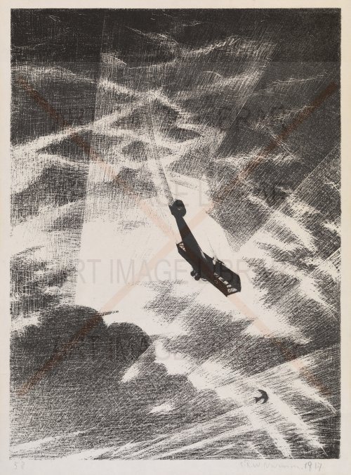 Image no. 3437: SWOOPING DOWN ON A TAUBE (Christopher Richard Wynne Nevinson), code=S, ord=0, date=1917